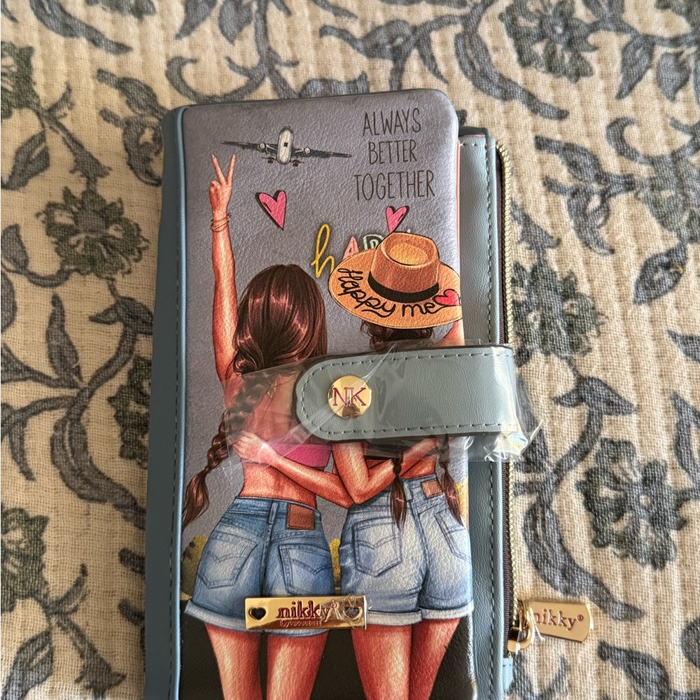 Nicole Lee Blue and Brown Wallet - Picture 2 of 5